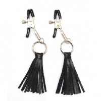 Nipple Clamps with Leather fringe
